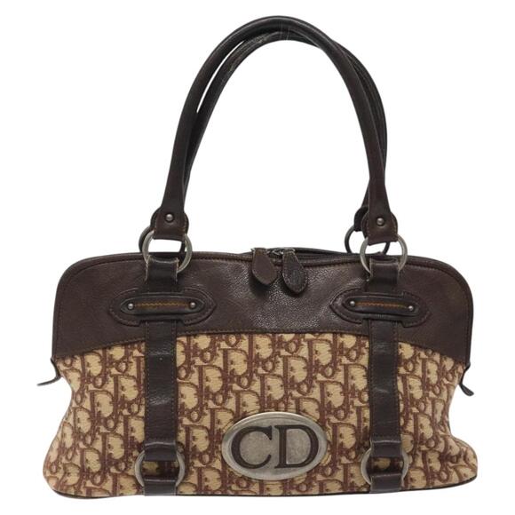 DIOR Trotter Canvas Hand Bag Brown - Picture 2 of 13